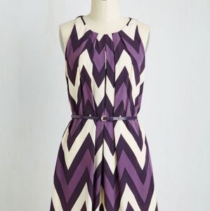 NWOT Purple Great Wavelengths Dress 1x
